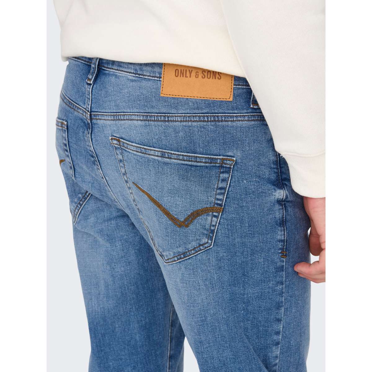 ONLY & SONS MEN΄S WEFT REGULAR FIT COTTON JEANS BLUE