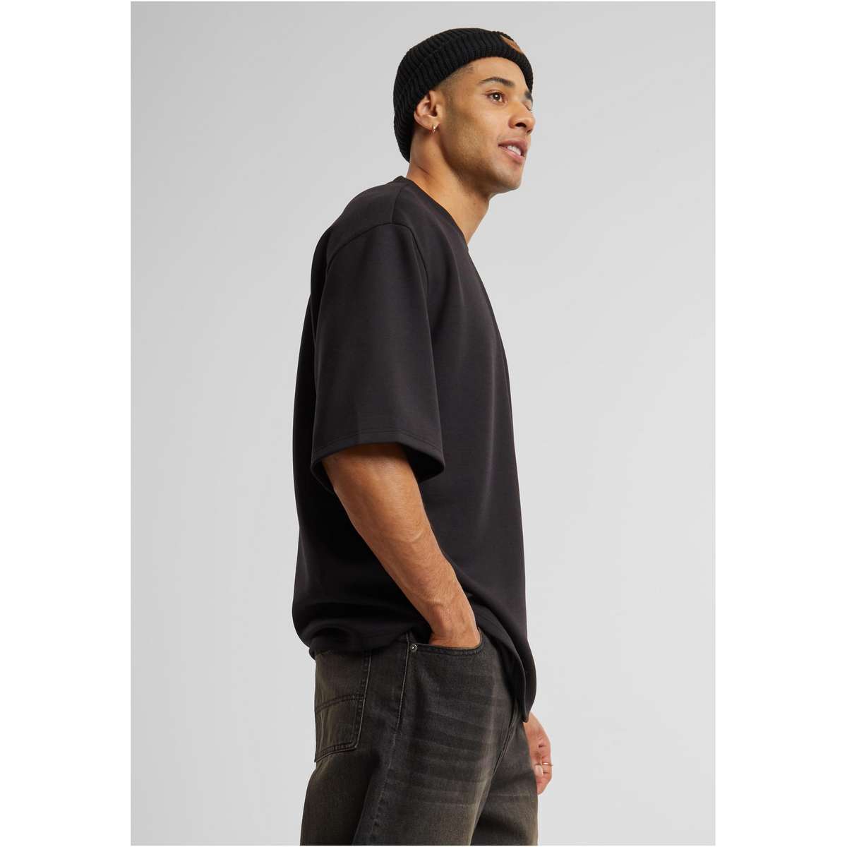 URBAN CLASSICS MEN΄S OVERSIZE FIT SCUBA T-SHIRT COTTON BLACK
