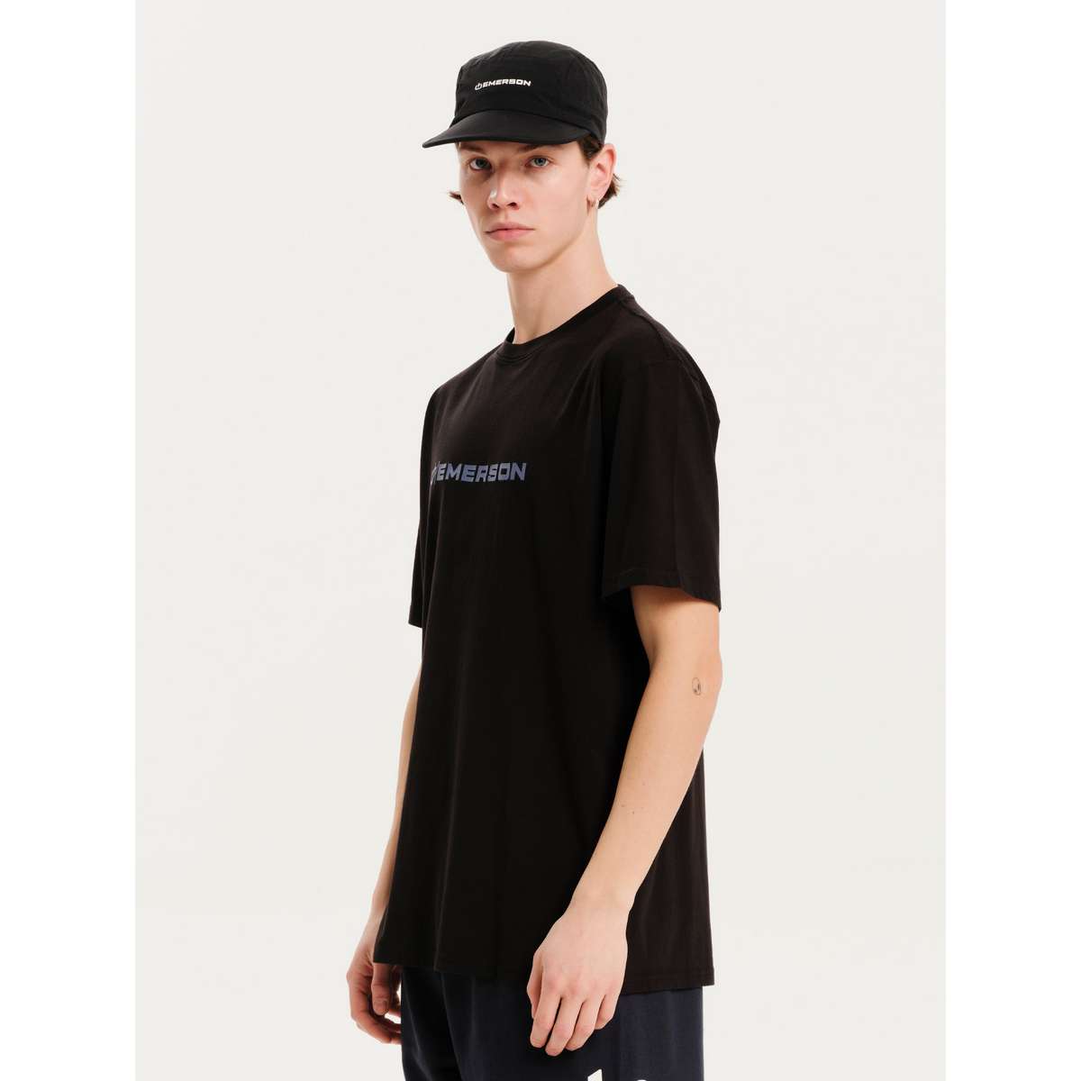EMERSON LOGO MEN΄S REGULAR FIT COTTON T-SHIRT 251.EM33.03 BLACK