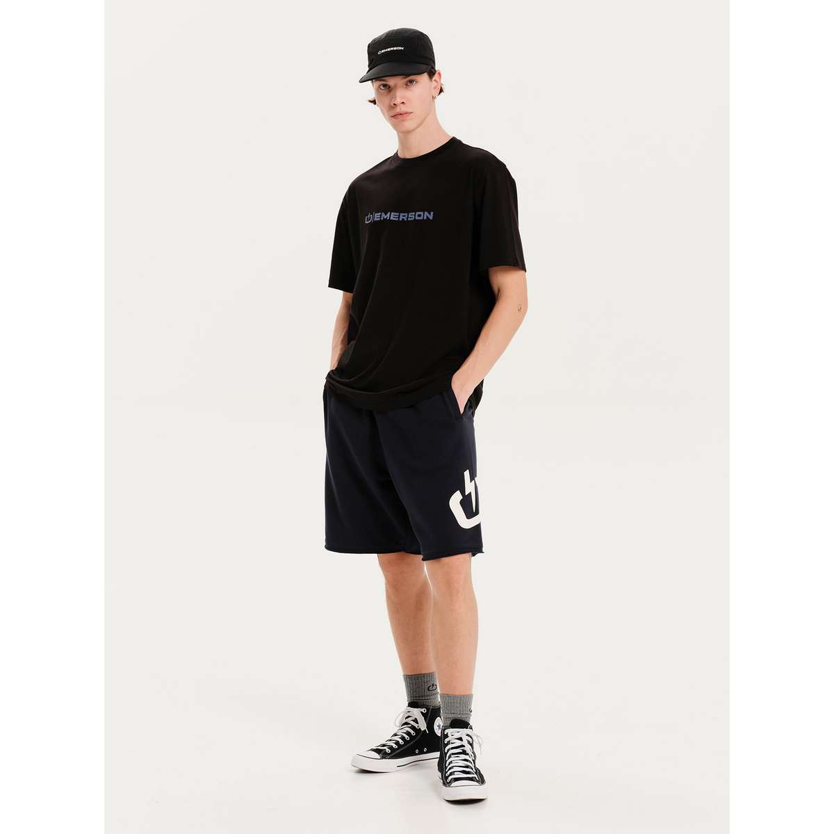 EMERSON LOGO MEN΄S REGULAR FIT COTTON T-SHIRT 251.EM33.03 BLACK