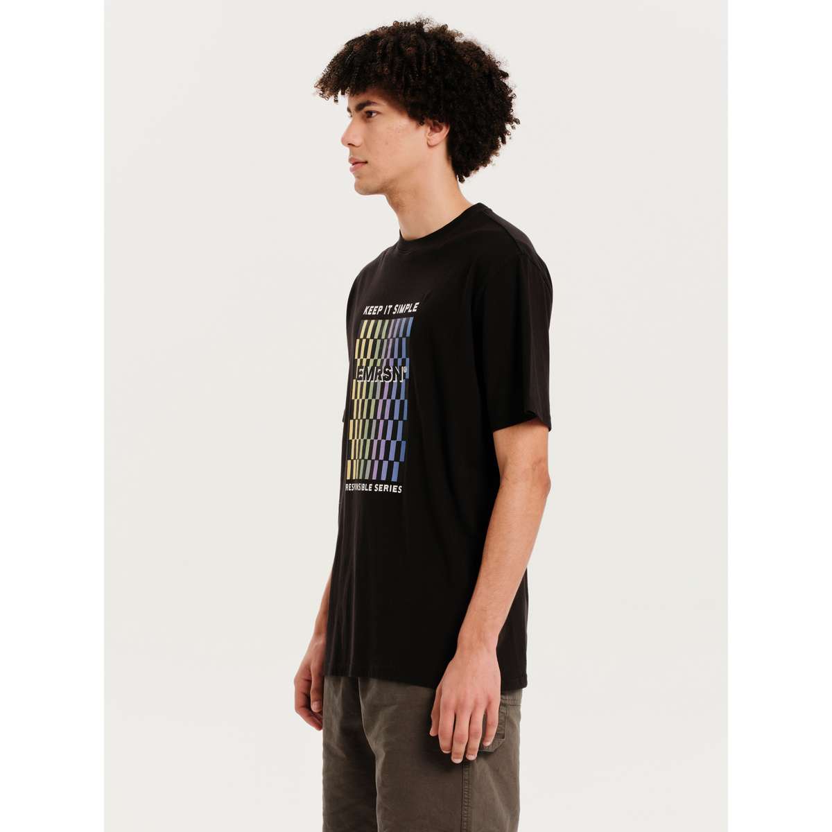 EMERSON KEEP IT SIMPLE MEN’S REGULAR FIT COTTON SHORT SLEEVE T-SHIRT 251.EM33.07 BLACK