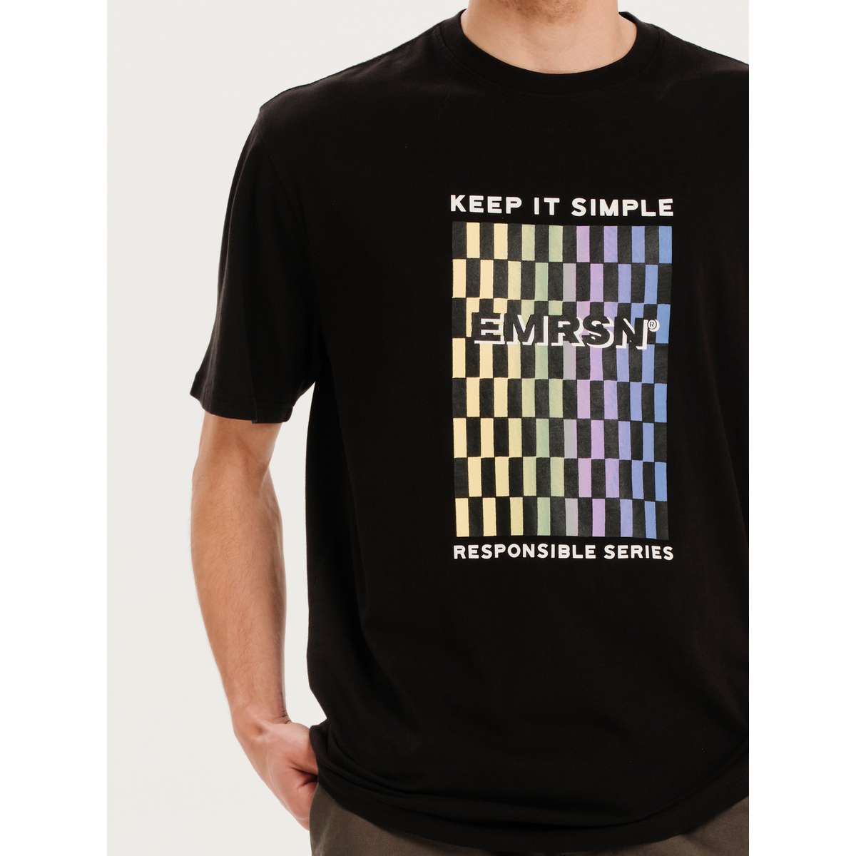 EMERSON KEEP IT SIMPLE MEN’S REGULAR FIT COTTON SHORT SLEEVE T-SHIRT 251.EM33.07 BLACK
