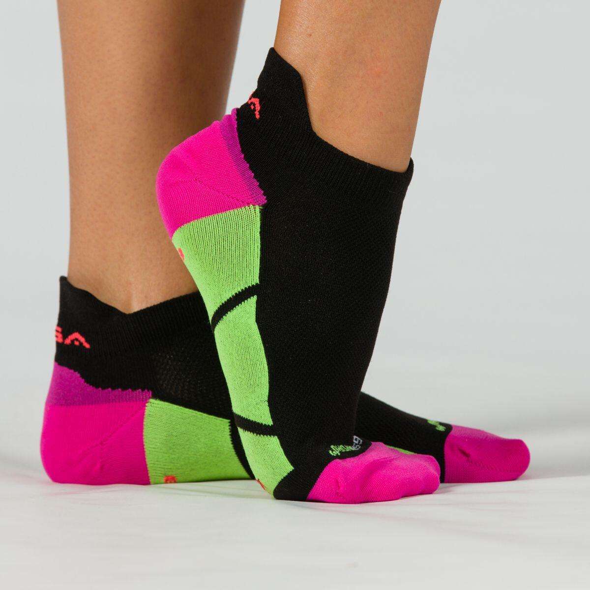 GSA WOMEN΄S HYDRO[+]676 SPORTS SOCKS 3Pack Black-Fuchsia-Yellow-Blue