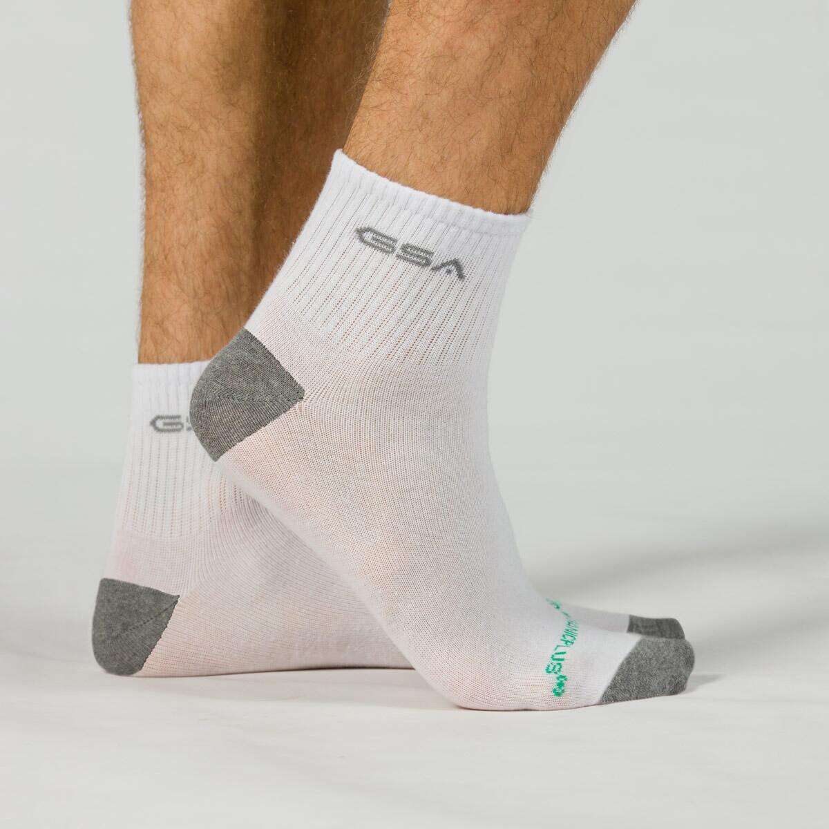 GSA MEN΄S ORGANICPLUS [+] 500 MEN΄S ULTRALIGHT QUARTER ATHLETIC SOCKS / 3Pack WHITE