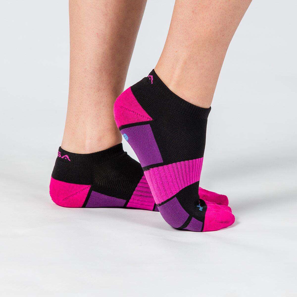 GSA WOMEN΄S HYDRO[+]694 Performance Sports Socks 3Pack MULTICOLOR - Μαύρο-Πράσινο-Φούξια-Μωβ - 36-41