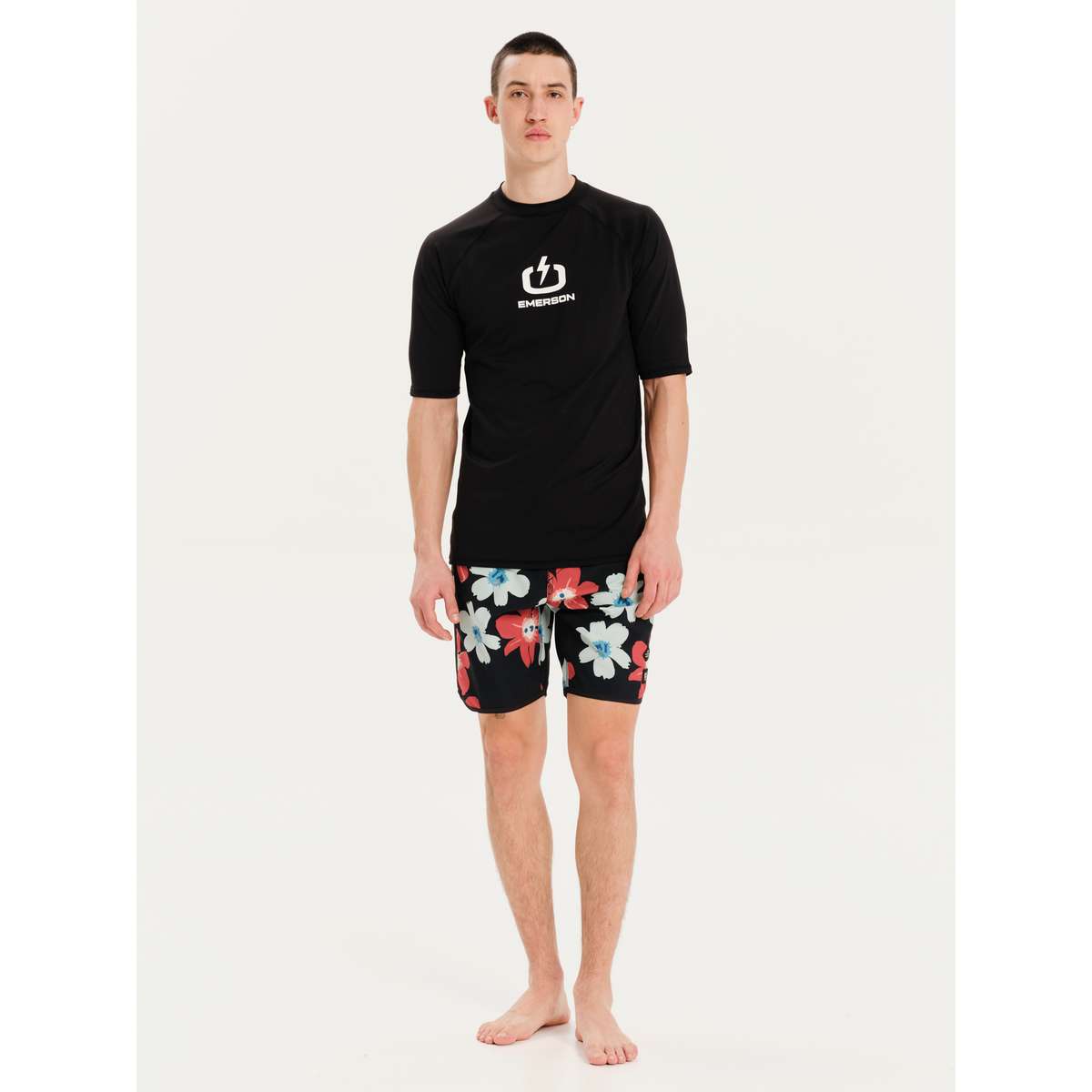 EMERSON MEN΄S POLYESTER ΑΝΤΙΗΛΙΑΚΗ ΜΠΛΟΥΖΑ RASHGUARD 251.EM56.02 BLACK