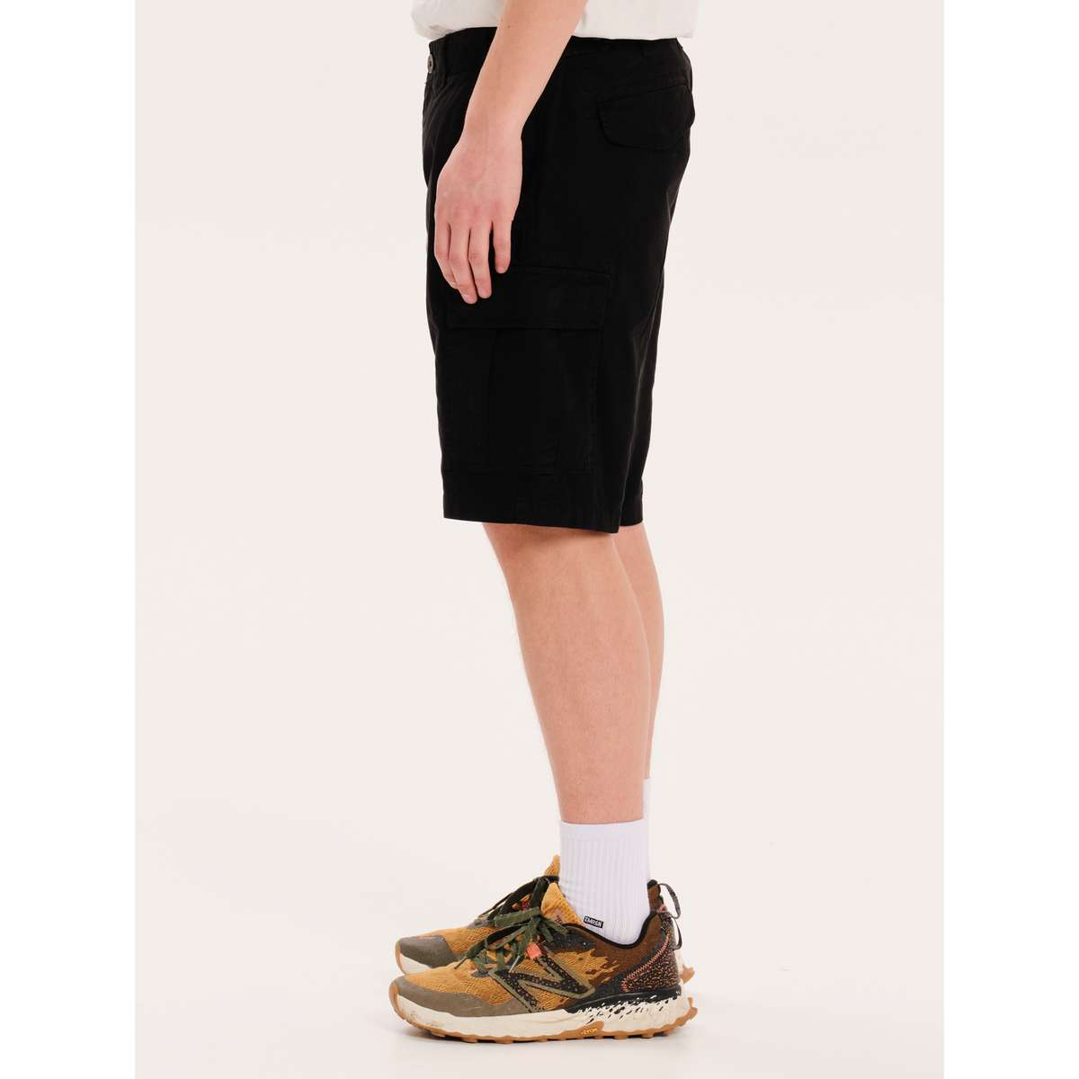 EMERSON MEN’S REGULAR FIT COTTON CARGO SHORTS 251.EM47.295 BLACK