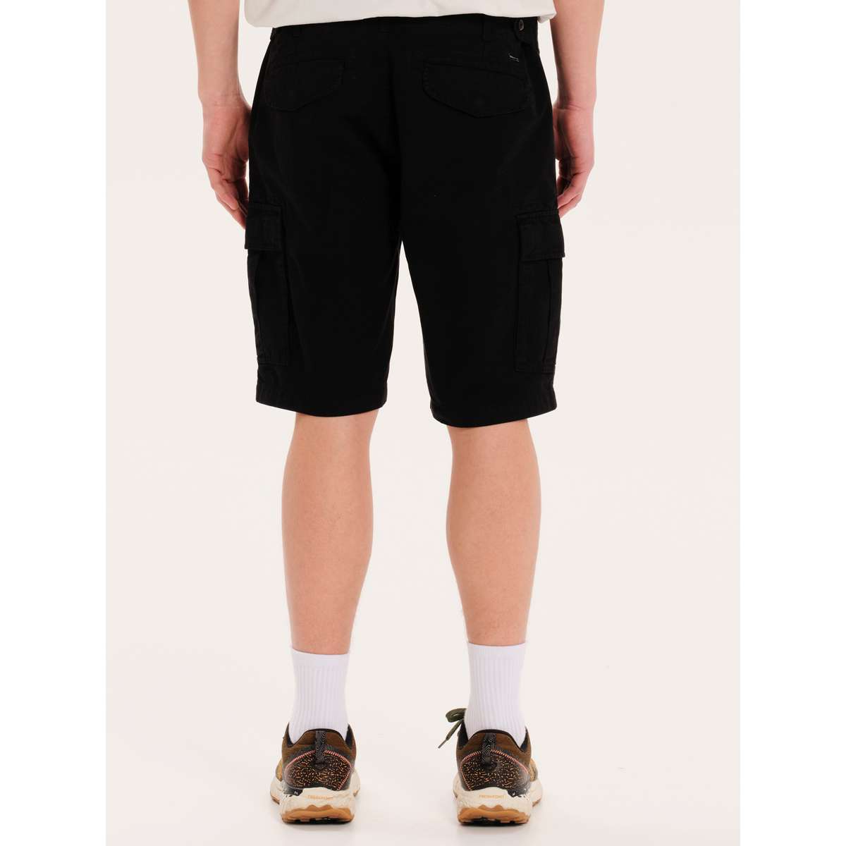 EMERSON MEN’S REGULAR FIT COTTON CARGO SHORTS 251.EM47.295 BLACK
