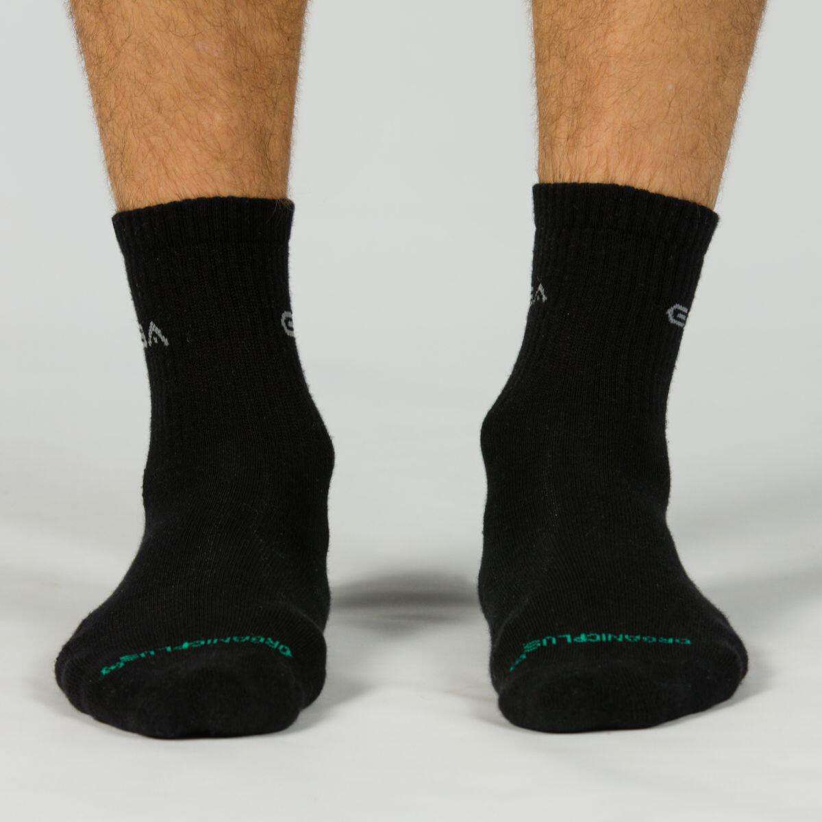 GSA ORGANICPLUS[+] 360 Αθλητικές Κάλτσες Extra Cushioned Quarter / 3Pack 818303 Black
