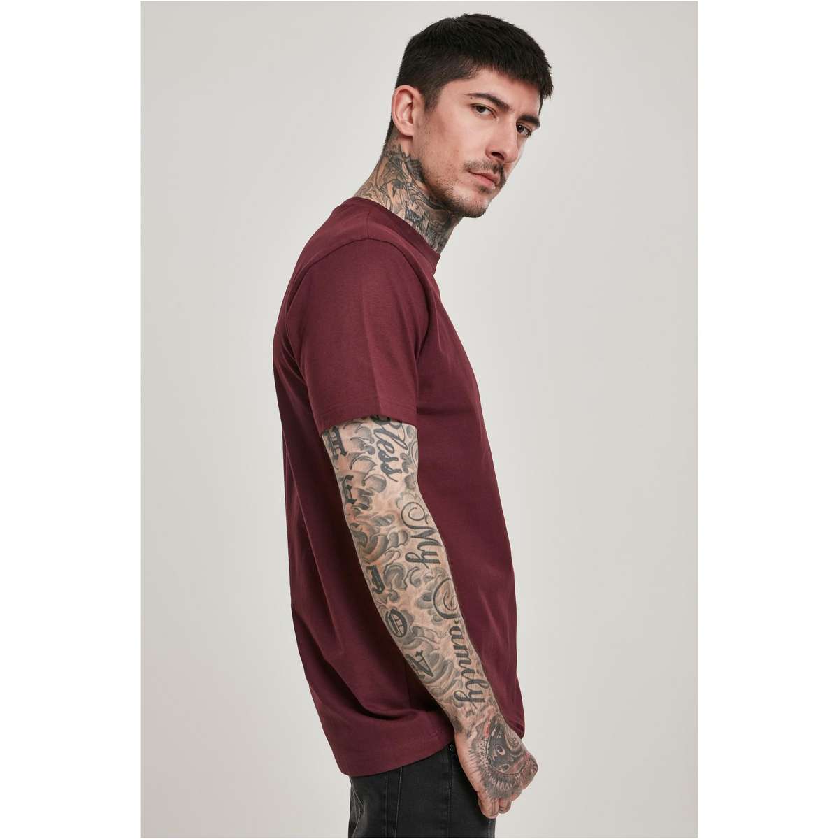 Urban Classics Men΄s Regular fit Cotton Basic Tee TB2684 REDWINE - Μπορντό - XXL