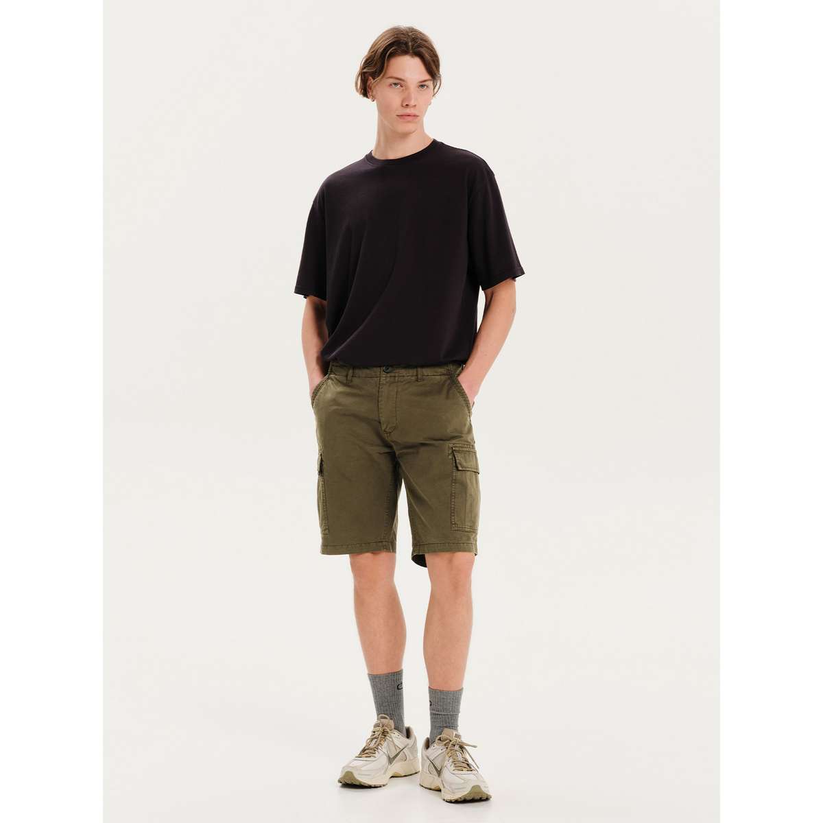 EMERSON MEN’S REGULAR FIT COTTON CARGO SHORTS 251.EM47.295 D.BEIGE