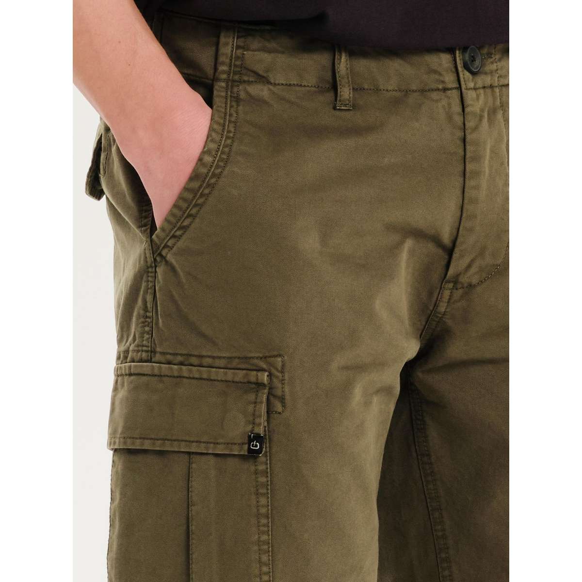 EMERSON MEN’S REGULAR FIT COTTON CARGO SHORTS 251.EM47.295 D.BEIGE