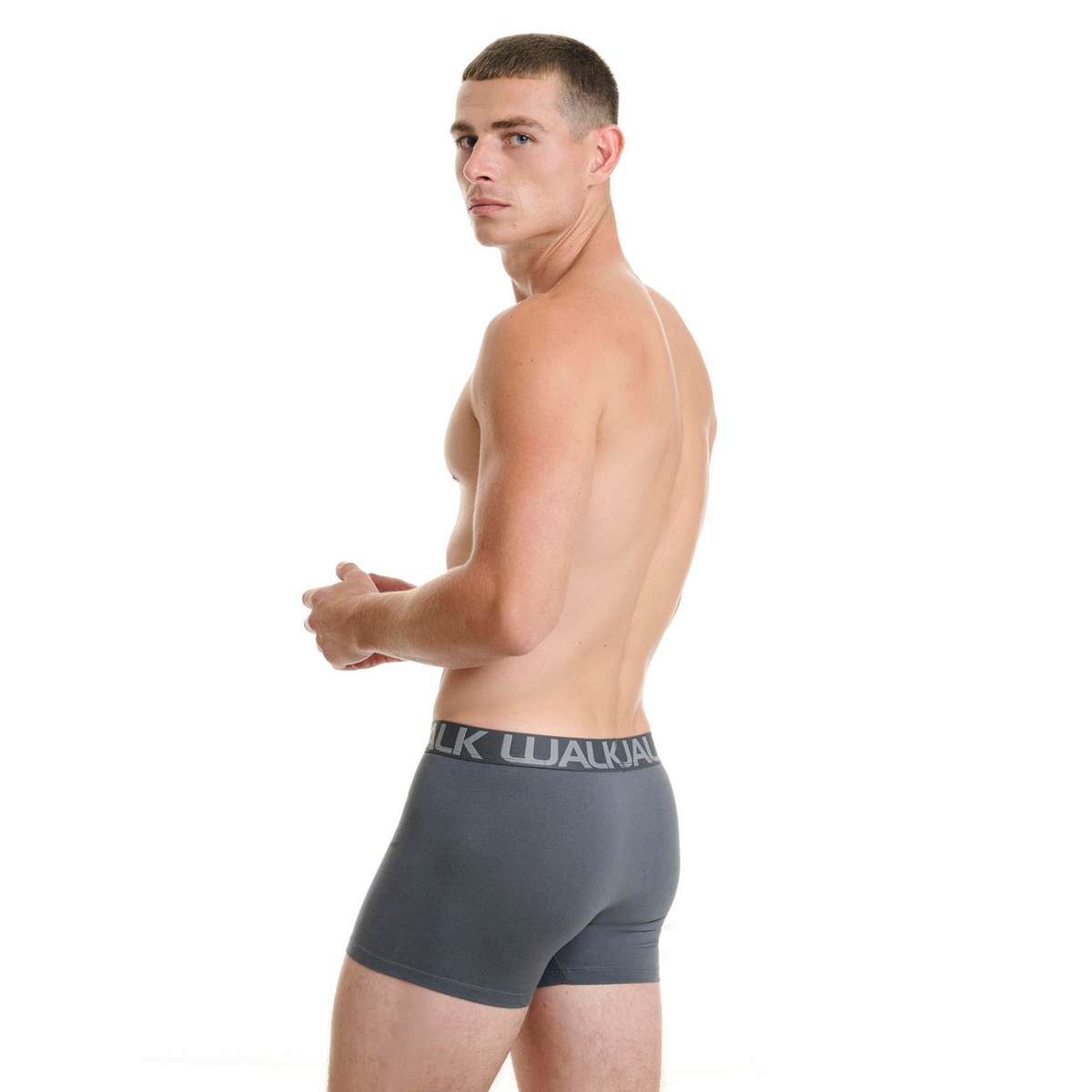 Walk Ανδρικά Μποξεράκια Μαύρο - Μπλε - Γκρι 3Pack