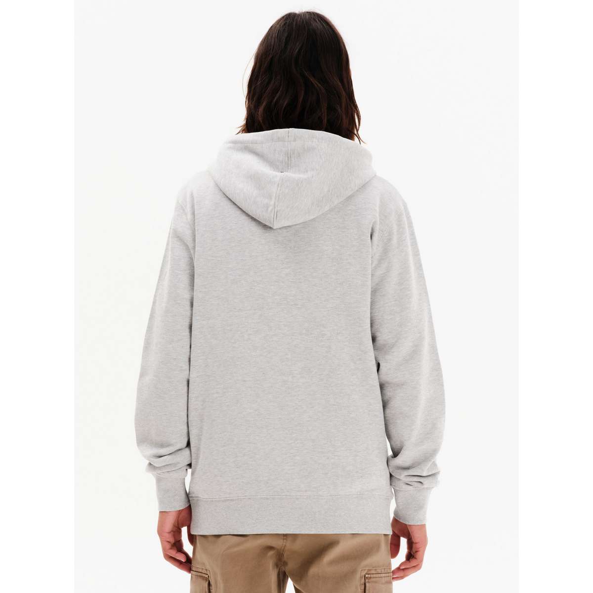 EMERSON MEN’S REGULAR FIT COTTON LOGO PULLOVER HOODIE 252.EM20.11-GREY-ML