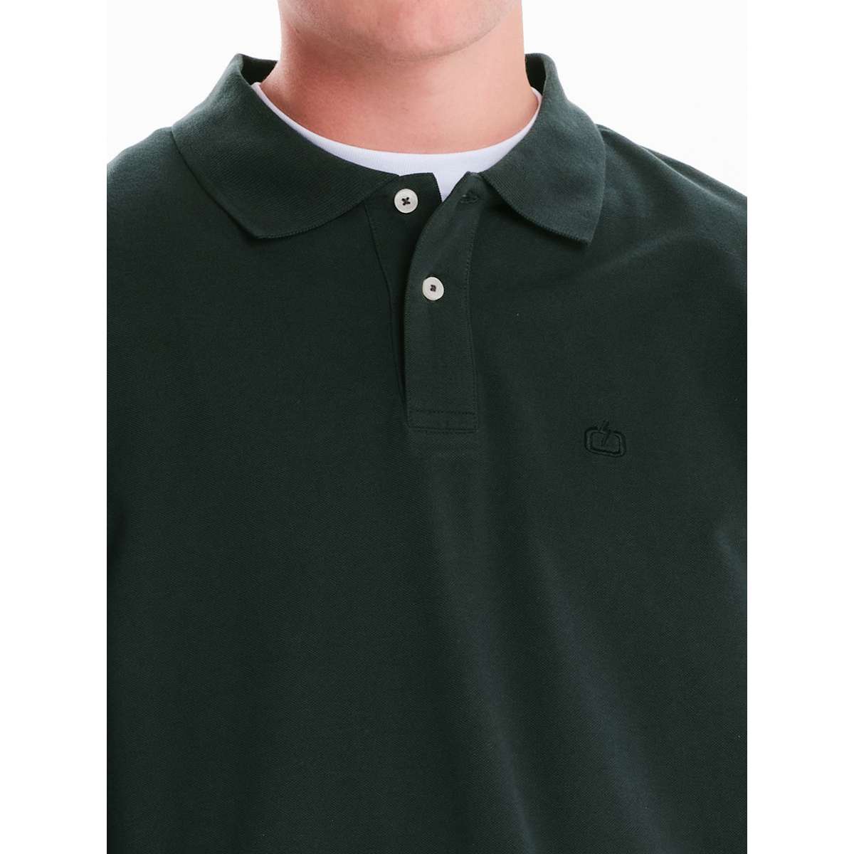 EMERSON MEN’S REGULAR FIT COTTON LONG SLEEVE POLO PIQUET 252.EM35.01A-FOREST
