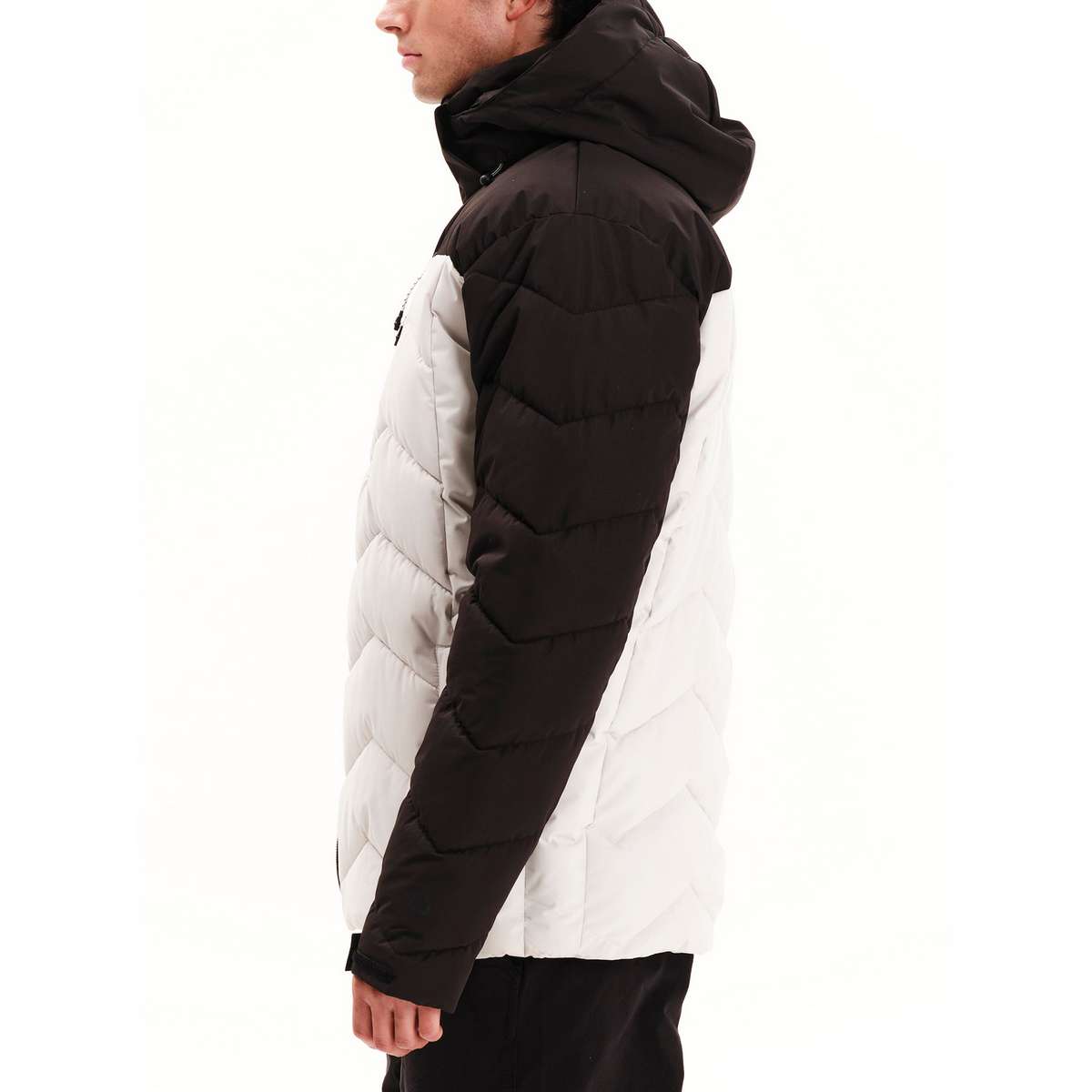 EMERSON MEN’S REGULAR FIT POLYESTER PUFFER JACKET CLAY GREY/BLACK