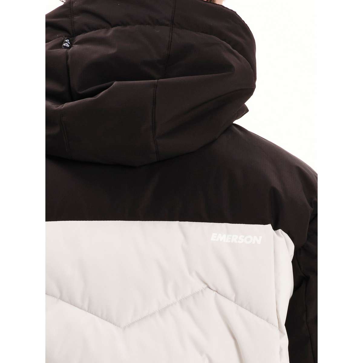 EMERSON MEN’S REGULAR FIT POLYESTER PUFFER JACKET CLAY GREY/BLACK