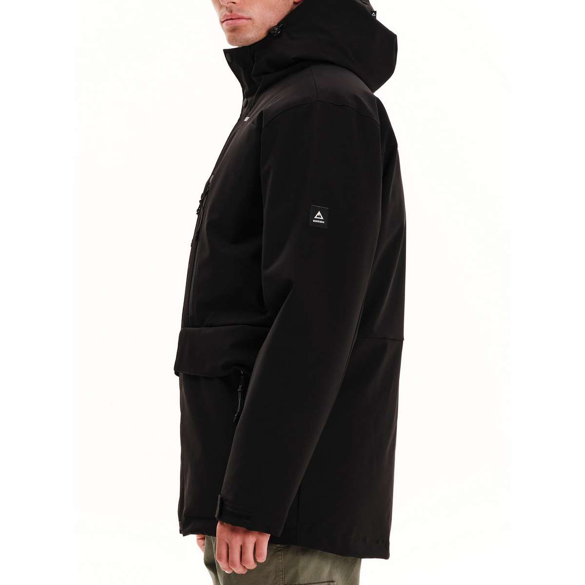 EMERSON MEN’S REGULAR FIT POLYESTER HOODED PARKA JACKET 252.EM10.29 BLACK