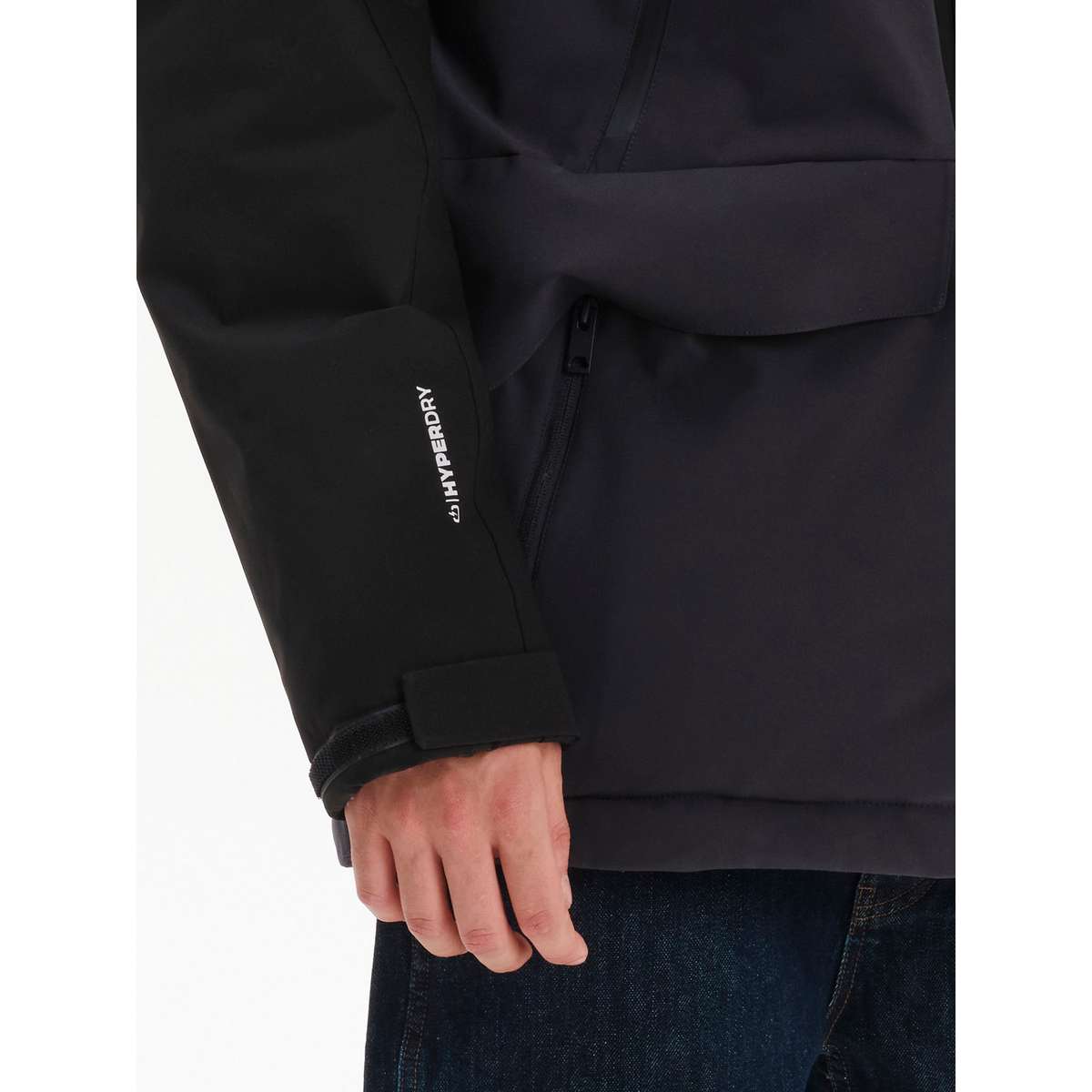 EMERSON MEN’S REGULAR FIT POLYESTER HOODED PARKA JACKET 252.EM10.29 EBONY/BLACK