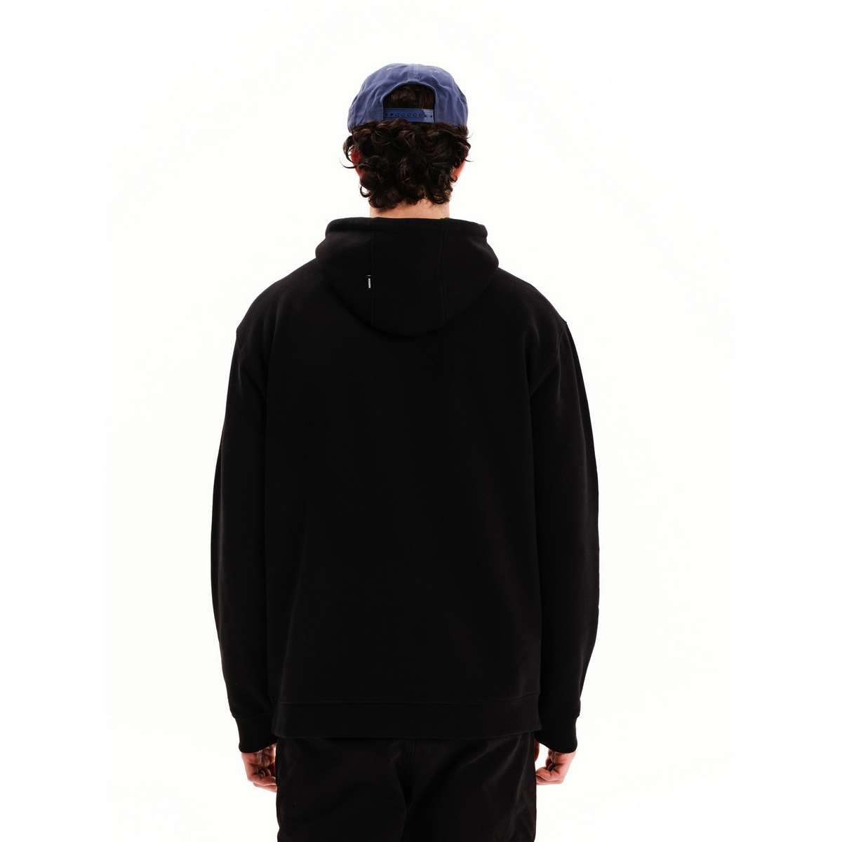 EMERSON MEN’S OVERSIZED COTTON PULLOVER HOODIE 252.EM20.50 BLACK
