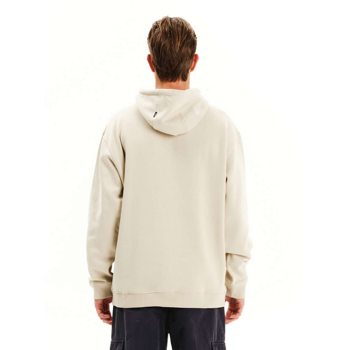 EMERSON MEN’S OVERSIZED COTTON PULLOVER HOODIE 252.EM20.50 CLAY GREY