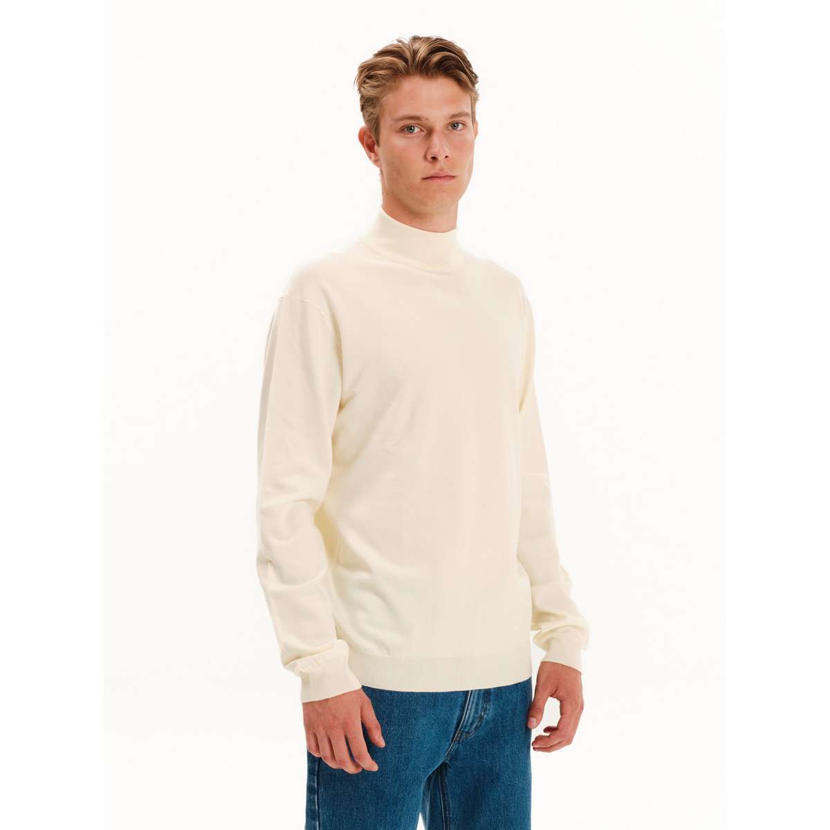 EMERSON MEN’S REGULAR FIT KNIT SWEATER 252.EM70.28 ECRU