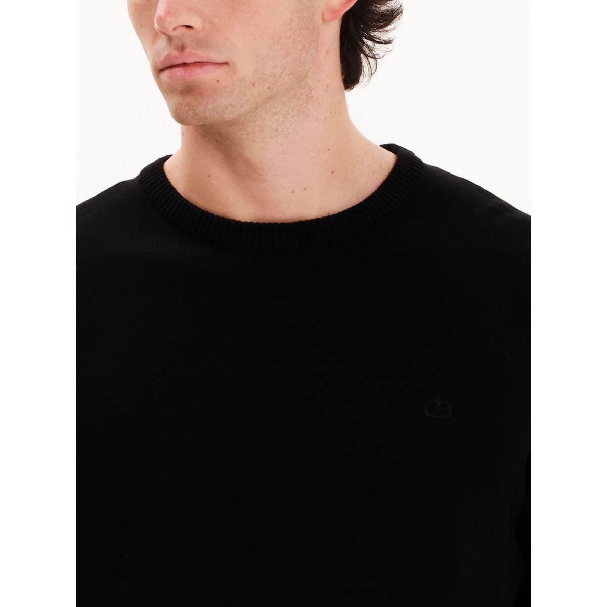 EMERSON MEN’S REGULAR FIT COTTON KNIT SWEATER 252.EM70.90 BLACK