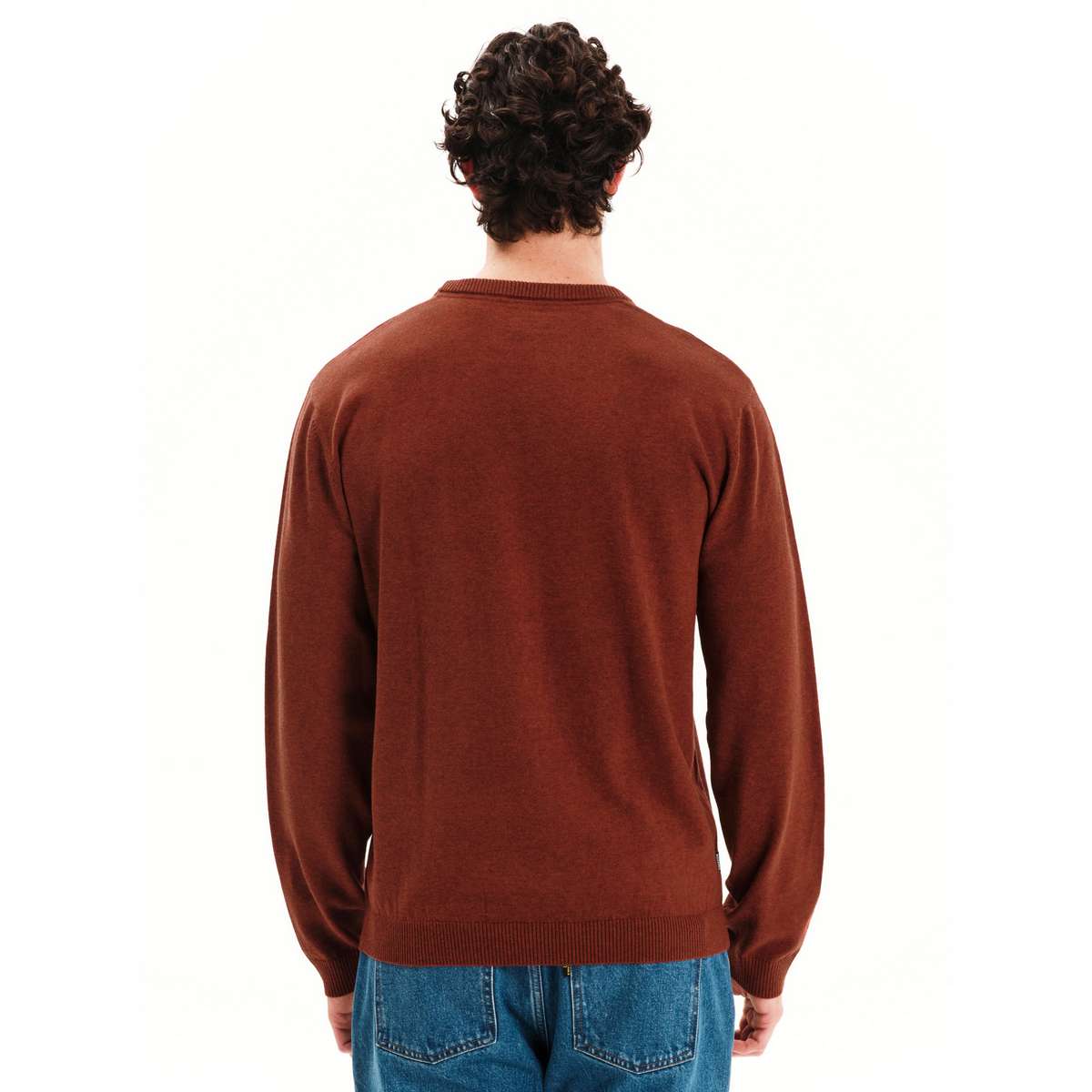 EMERSON MEN’S REGULAR FIT COTTON KNIT SWEATER 252.EM70.90 D.ORANGE ML
