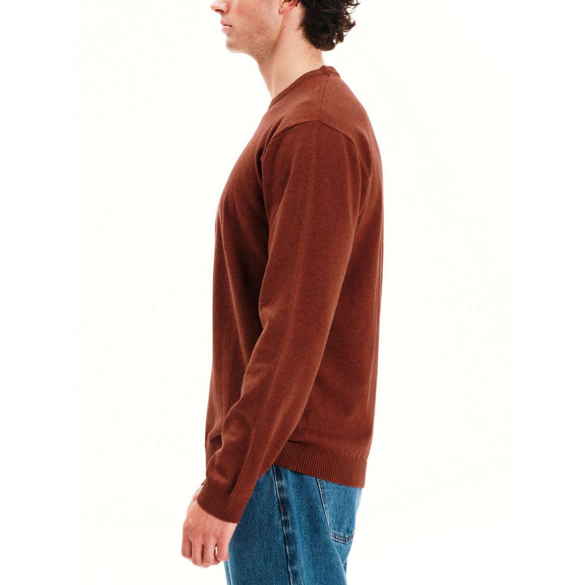 EMERSON MEN’S REGULAR FIT COTTON KNIT SWEATER 252.EM70.90 D.ORANGE ML