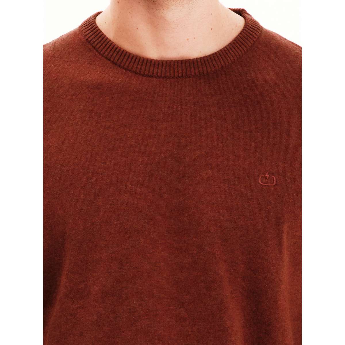 EMERSON MEN’S REGULAR FIT COTTON KNIT SWEATER 252.EM70.90 D.ORANGE ML