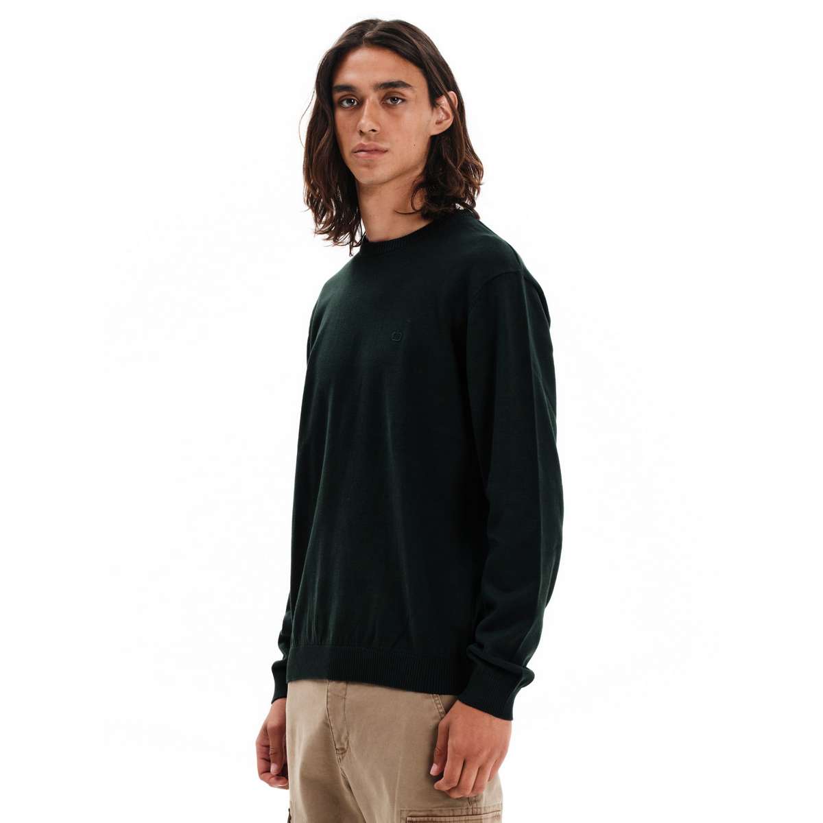 EMERSON MEN’S REGULAR FIT COTTON KNIT SWEATER 252.EM70.90 FOREST