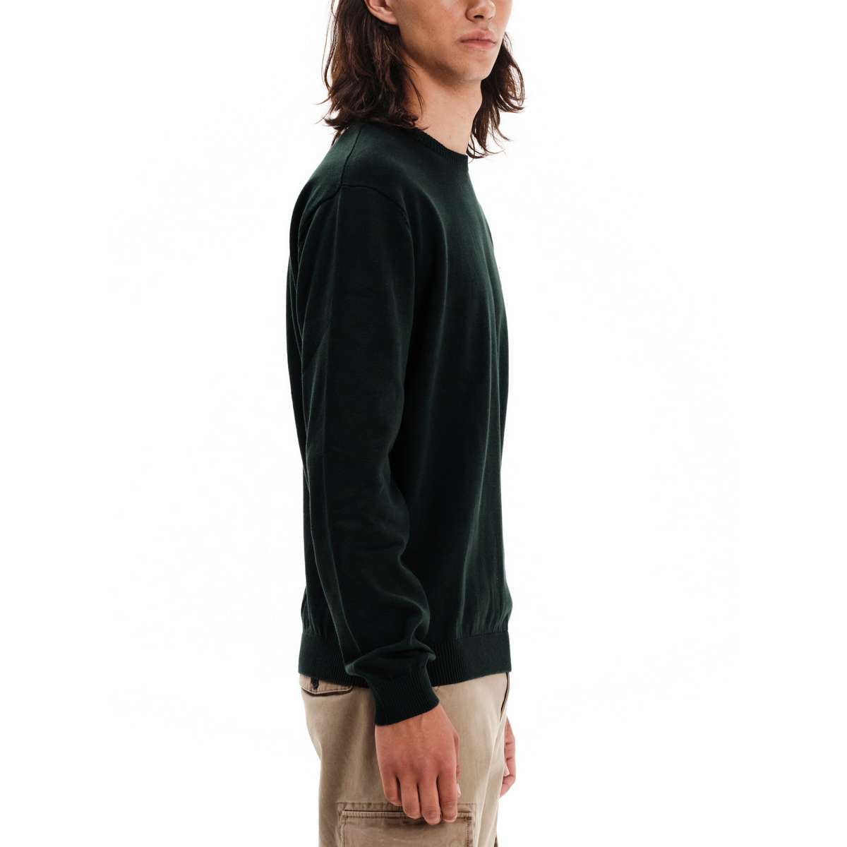 EMERSON MEN’S REGULAR FIT COTTON KNIT SWEATER 252.EM70.90 FOREST