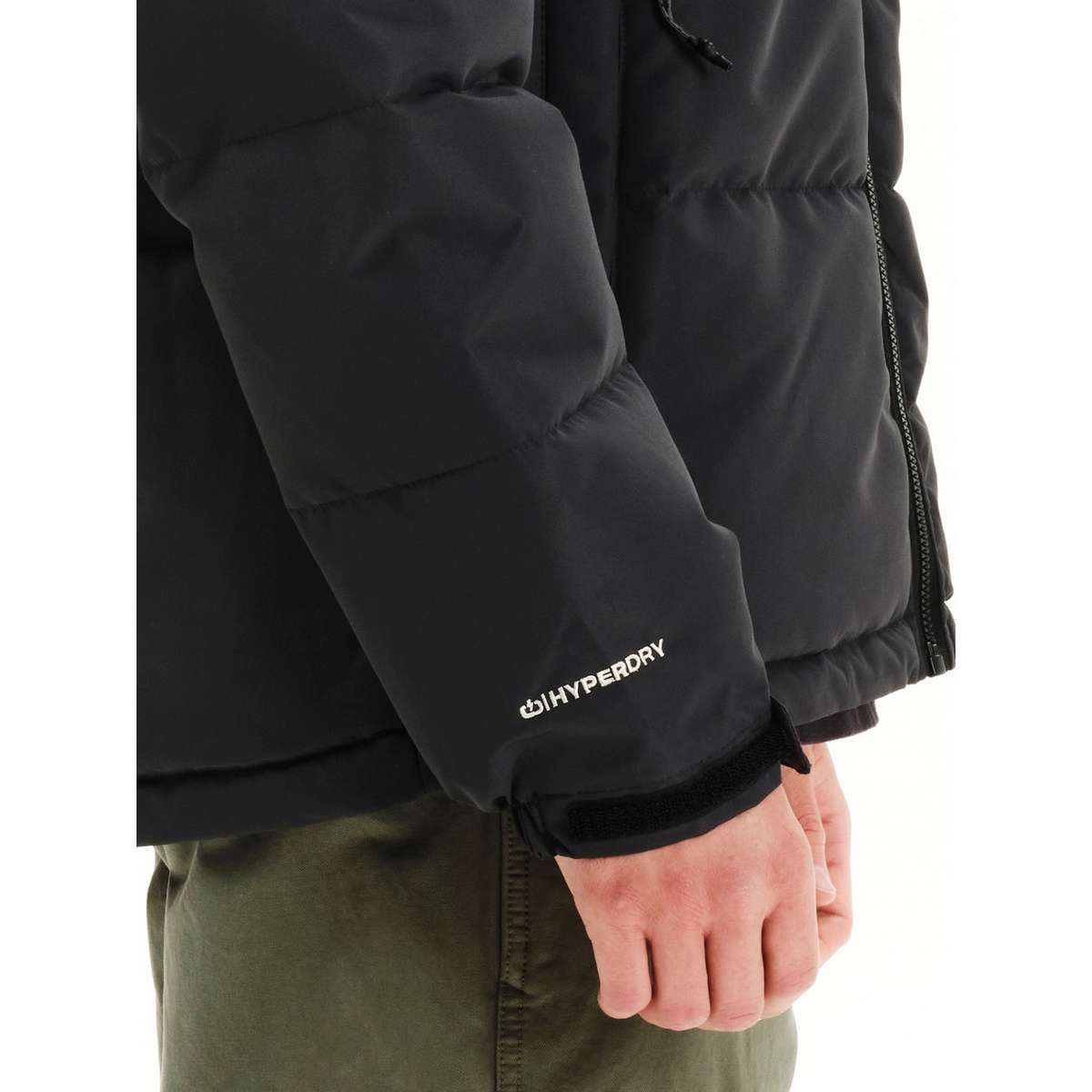 EMERSON MEN’S REGULAR FIT POLYESTER PUFFER JACKET WITH ROLL-IN HOOD 252.EM10.79 EBONY/BLACK