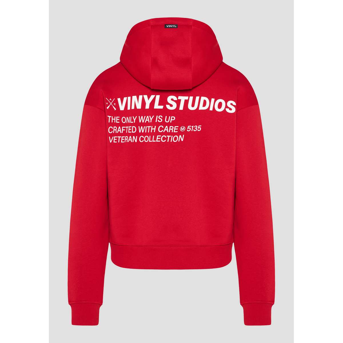 VINYL ART CLOTHING MENS REGULAR FIT COTTON OVERSIZED STUDIOS V LEGACY HOODIE RED 75757-55