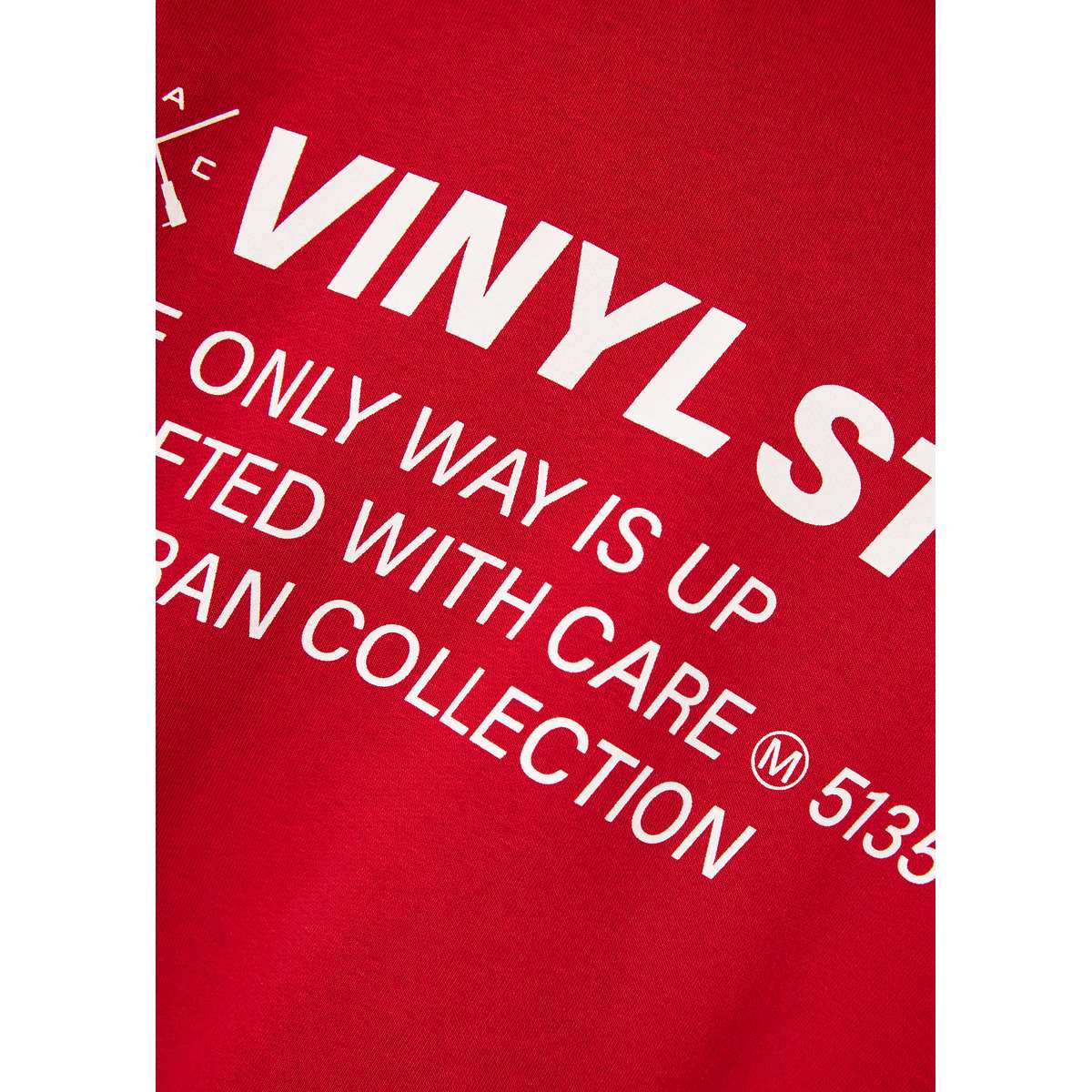 VINYL ART CLOTHING MENS REGULAR FIT COTTON OVERSIZED STUDIOS V LEGACY HOODIE RED 75757-55