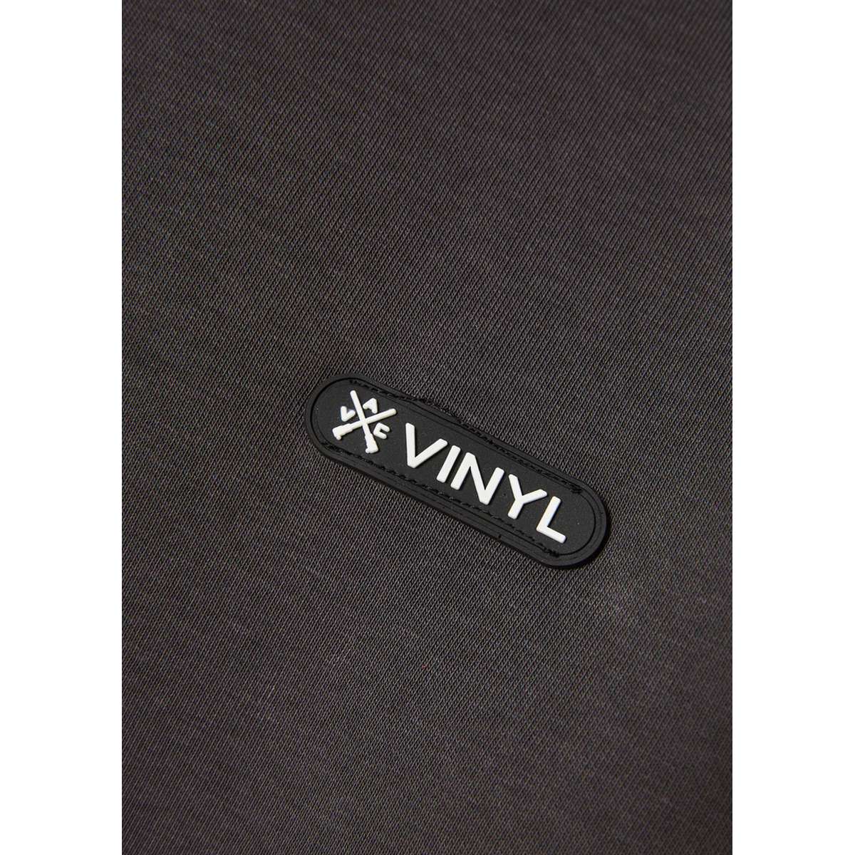 VINYL ART CLOTHING MENS OVERSIZE FIT COTTON EMBLEM HOODIE GREY 84815-09