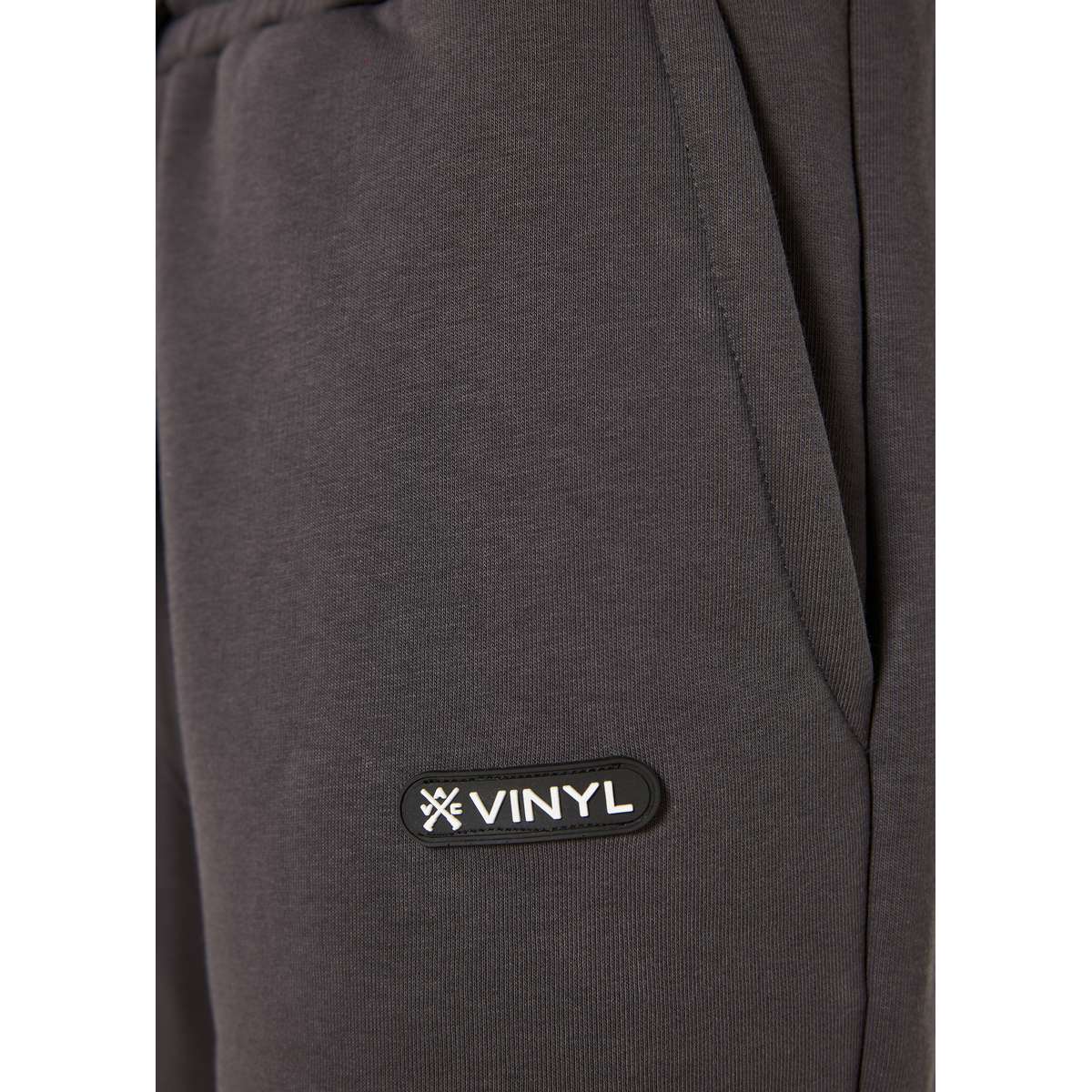 VINYL ART CLOTHING MENS RELAXED FIT COTTON EMBLEM SWEATPANTS GREY 04815-09