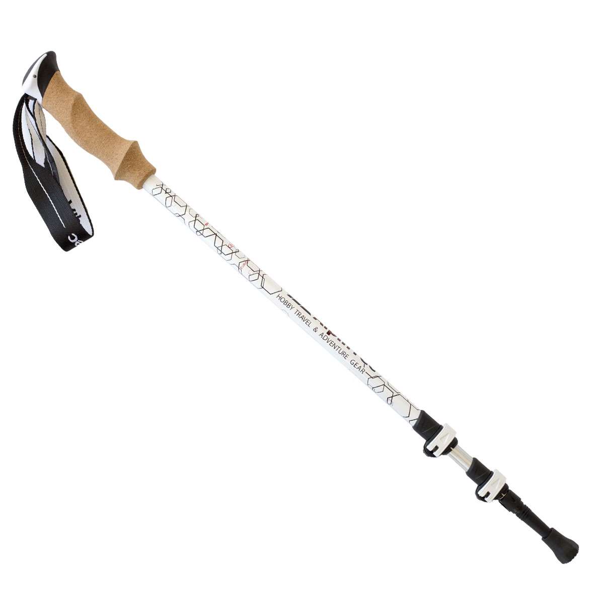 AlpinPro Pair of Telescopic Aluminum Fast Lock Trekking Poles Olympus White 240gr FA7N2W