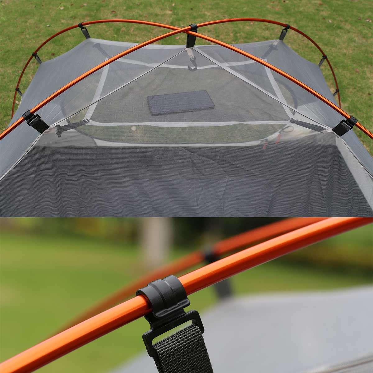 AlpinPro Olympus 2 Χειμερινή Σκηνή Camping Igloo Χακί για 2 Άτομα 16002DG