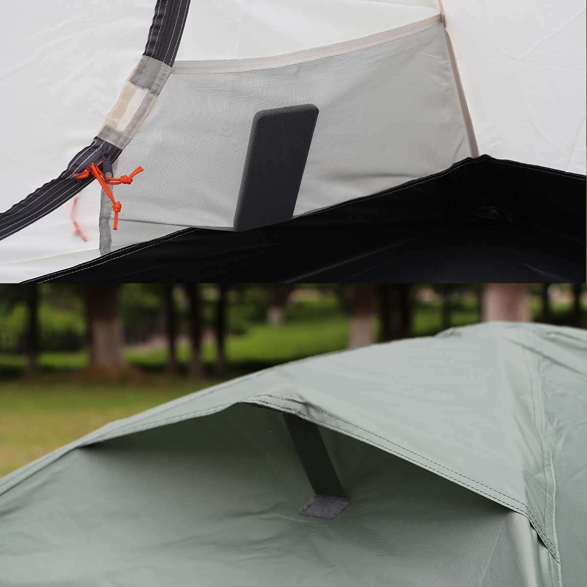 AlpinPro Olympus 2 Χειμερινή Σκηνή Camping Igloo Χακί για 2 Άτομα 16002DG