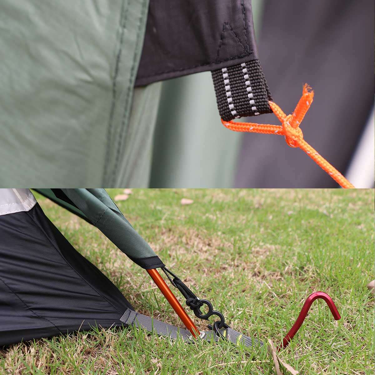 AlpinPro Olympus 2 Χειμερινή Σκηνή Camping Igloo Χακί για 2 Άτομα 16002DG