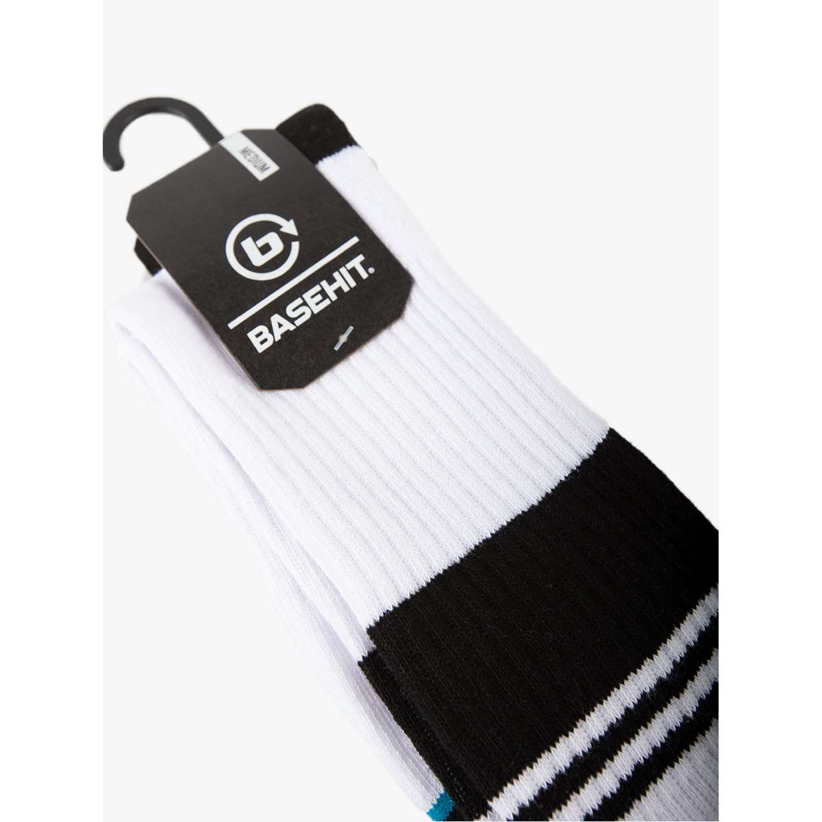 Basehit Ανδρικές Μονόχρωμες Κάλτσες Λευκές 1-PACK 202.BU08.08-WHITE-BLACK - Λευκό - 43-46