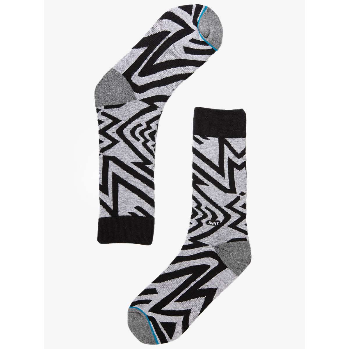 Basehit Ανδρικές Κάλτσες Με Σχέδια Γκρι 1-PACK 202.BU08.21-PR1005-GREY-ML-BLACK
