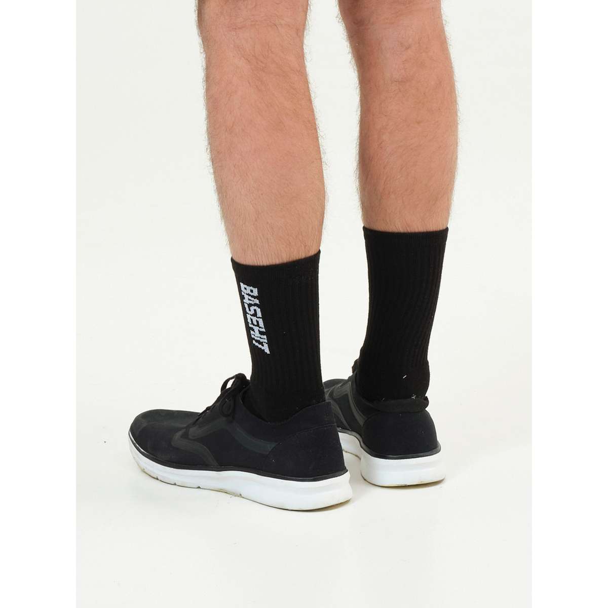 Basehit Unisex Κάλτσες Με Σχέδια Μαύρες 1-PACK 202.BU08.06-BLACK-WHITE