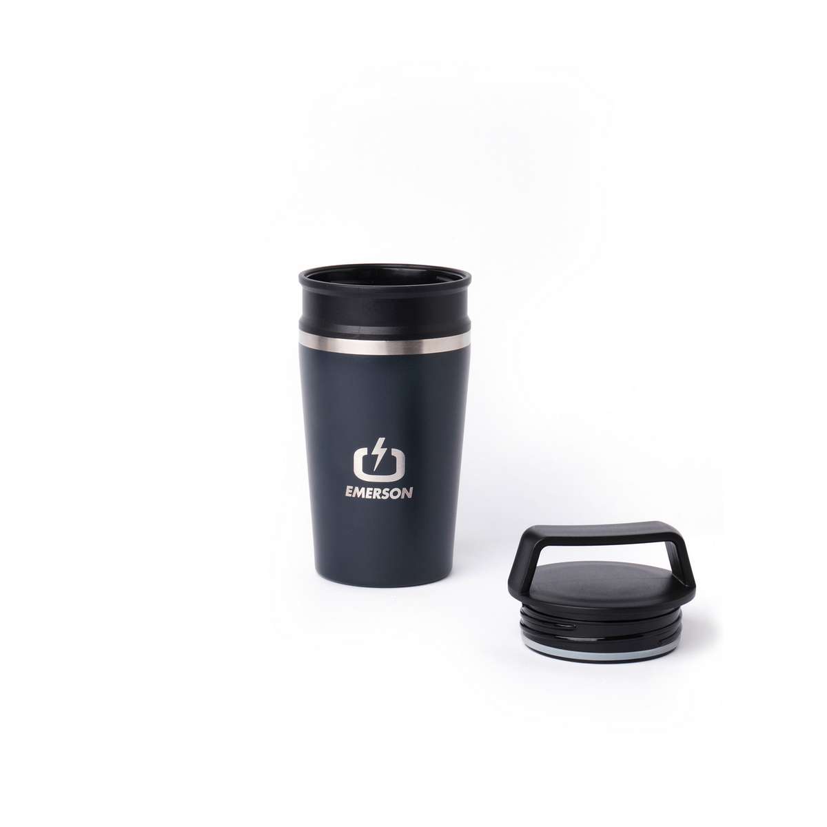 Emerson Ανακυκλώσιμο Ποτήρι Θερμός Ανοξείδωτο BPA Free 300ml Blue Black