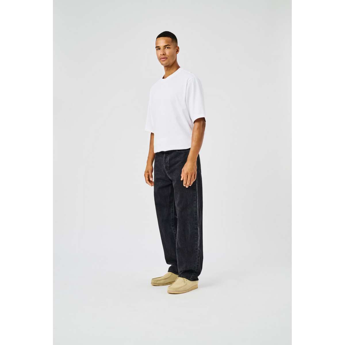 ONLY & SONS MENS FADE LOOSE FIT COTTON DENIM 22026778-4277904 Washed Black - Μαύρο - W34 L32