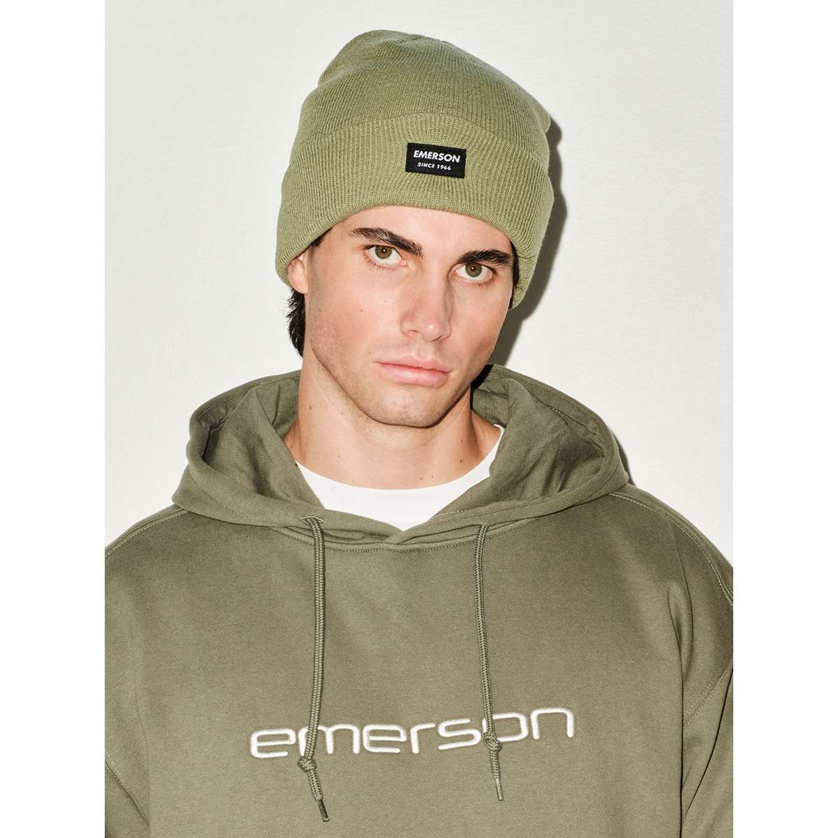 EMERSON CLASSIC KNIT BEANIE 222.EU03.19 LIGHT OLIVE