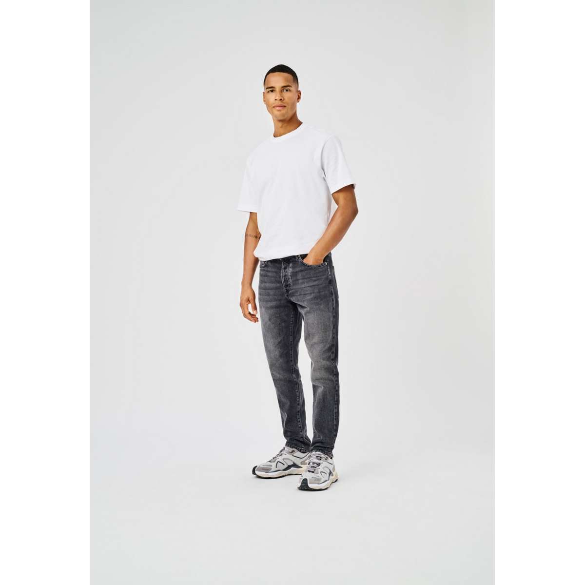 ONLY & SONS MENS YOKE TAPERED FIT COTTON WB BLACK 22027850 - Μαύρο - W31 L34