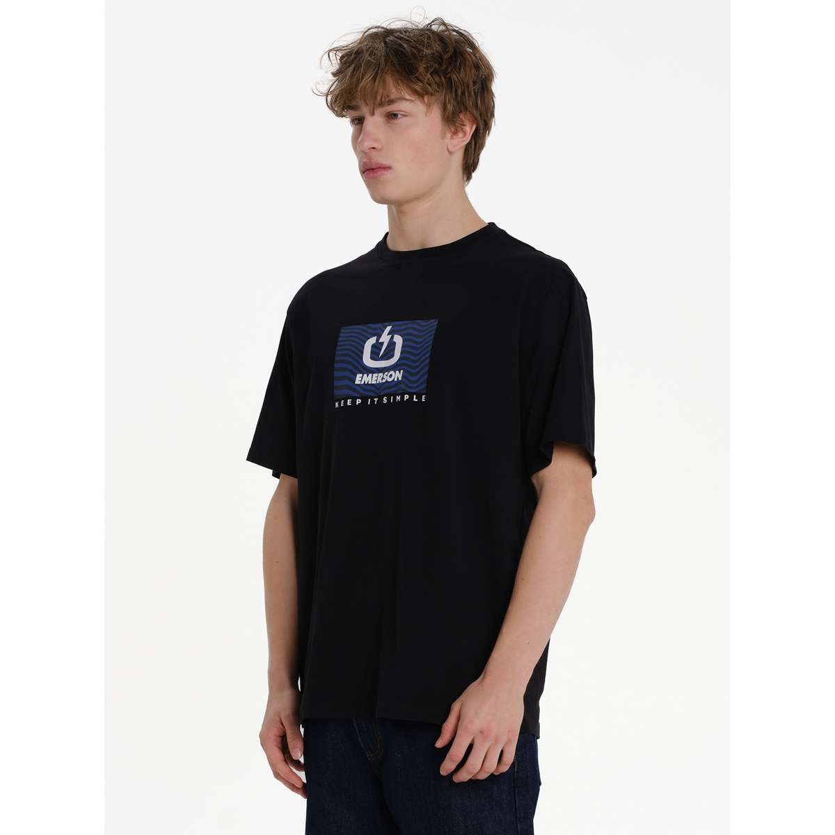 EMERSON LOGO MEN΄S REGULAR FIT COTTON T-SHIRT 261.EM33.10-BLACK