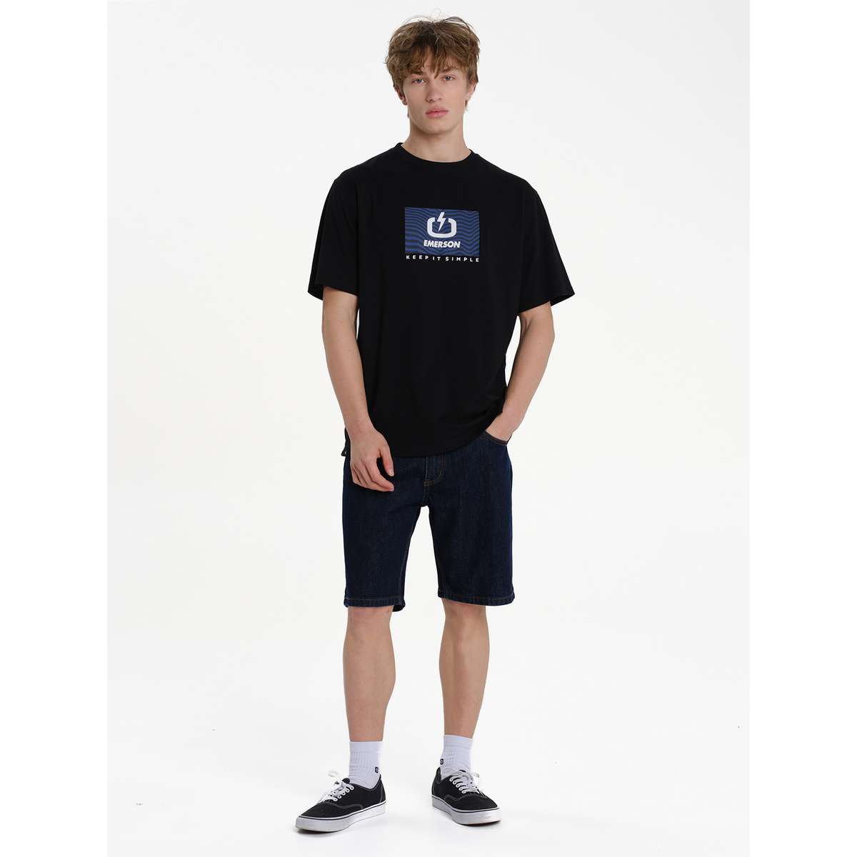 EMERSON LOGO MEN΄S REGULAR FIT COTTON T-SHIRT 261.EM33.10-BLACK